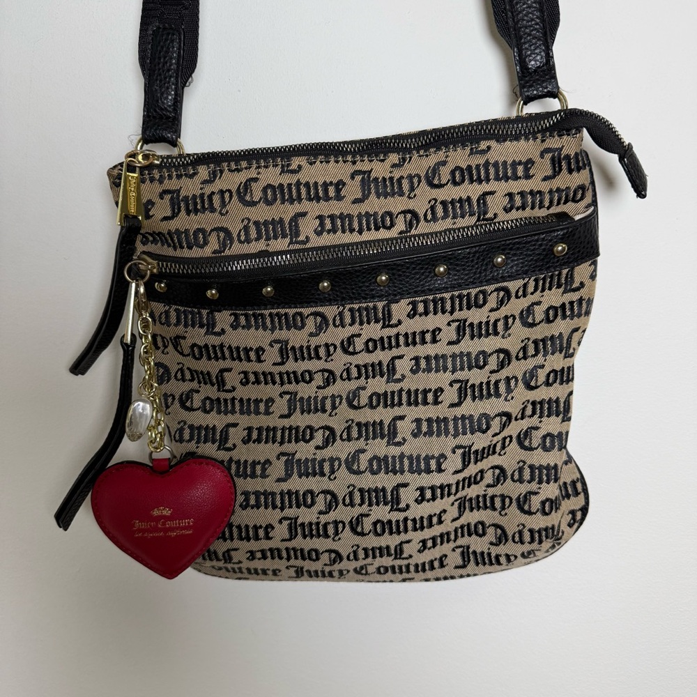 Juicy Couture Black and Tan Crossbody Bag
